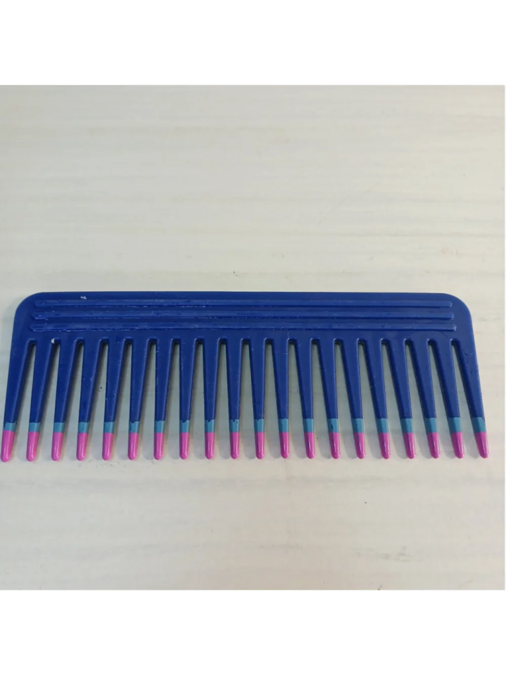 Vtg 80s 90s Mebco Sund Haaren Twice Dipped Wide Tooth Detangling Comb Pink Flaws